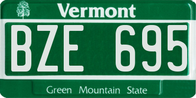 VT license plate BZE695