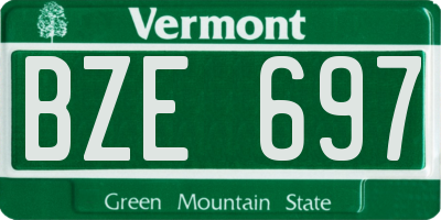 VT license plate BZE697