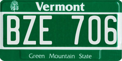 VT license plate BZE706