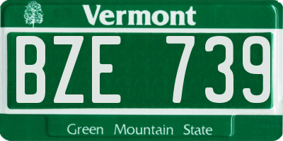 VT license plate BZE739