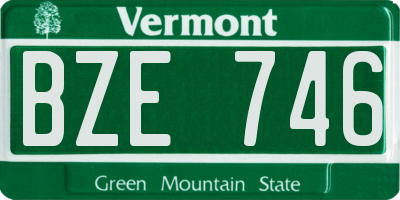 VT license plate BZE746