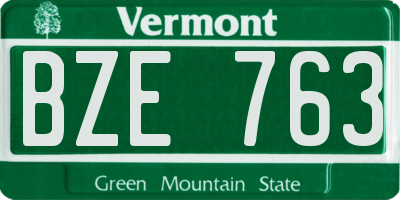 VT license plate BZE763