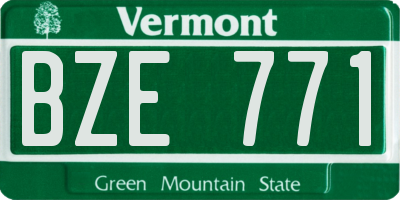 VT license plate BZE771