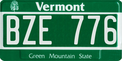 VT license plate BZE776