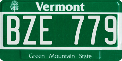 VT license plate BZE779