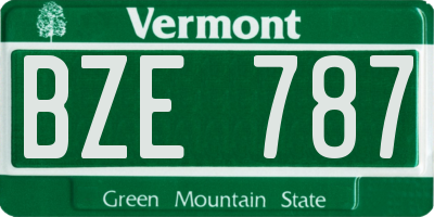 VT license plate BZE787