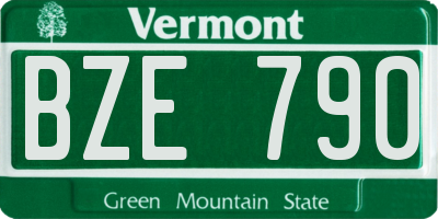VT license plate BZE790