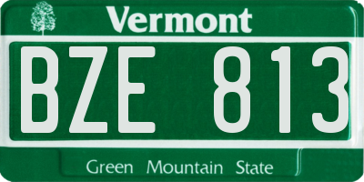 VT license plate BZE813