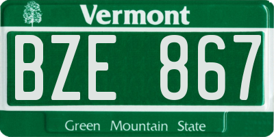 VT license plate BZE867