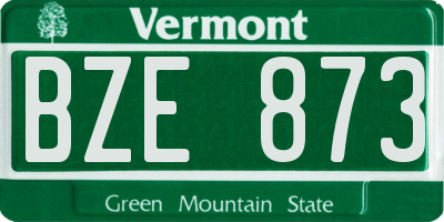 VT license plate BZE873