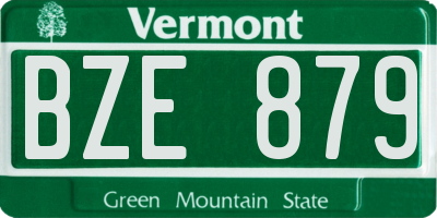 VT license plate BZE879
