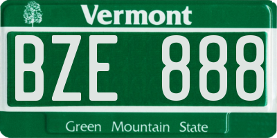 VT license plate BZE888