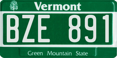 VT license plate BZE891