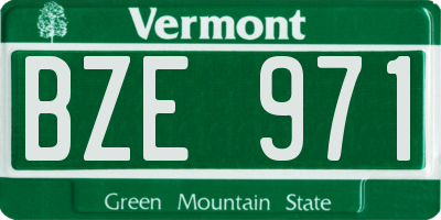 VT license plate BZE971