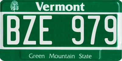VT license plate BZE979