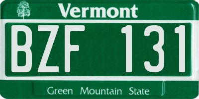 VT license plate BZF131