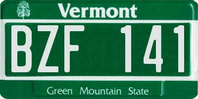 VT license plate BZF141