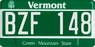 VT license plate BZF148