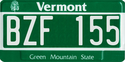 VT license plate BZF155