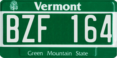 VT license plate BZF164