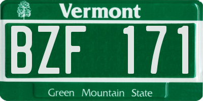 VT license plate BZF171
