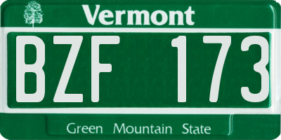 VT license plate BZF173