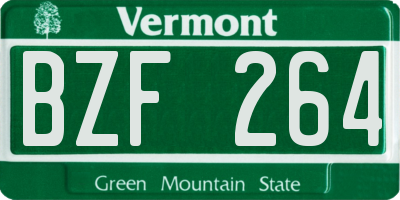 VT license plate BZF264