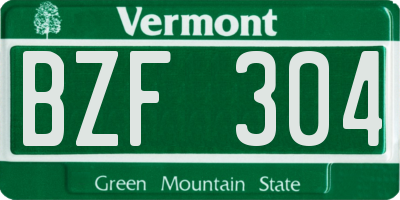 VT license plate BZF304