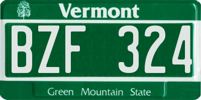 VT license plate BZF324