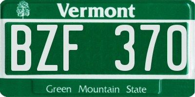 VT license plate BZF370