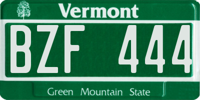 VT license plate BZF444