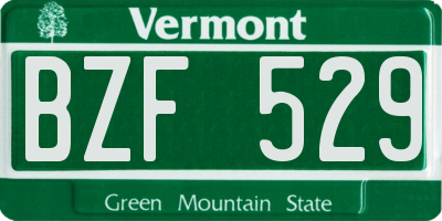 VT license plate BZF529