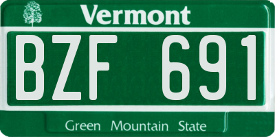 VT license plate BZF691