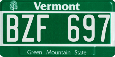 VT license plate BZF697