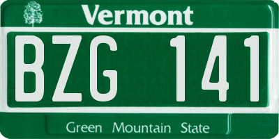 VT license plate BZG141