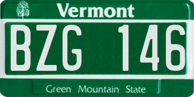 VT license plate BZG146