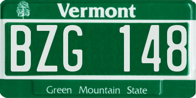 VT license plate BZG148