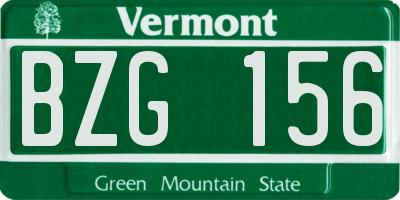 VT license plate BZG156