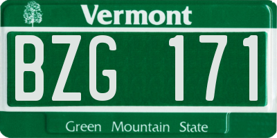 VT license plate BZG171