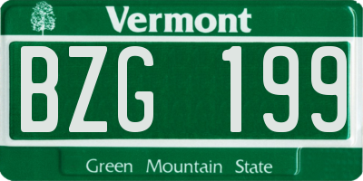 VT license plate BZG199