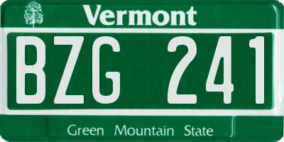 VT license plate BZG241