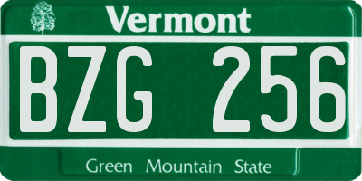 VT license plate BZG256