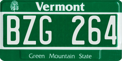 VT license plate BZG264