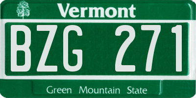 VT license plate BZG271