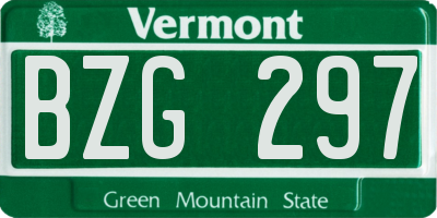 VT license plate BZG297