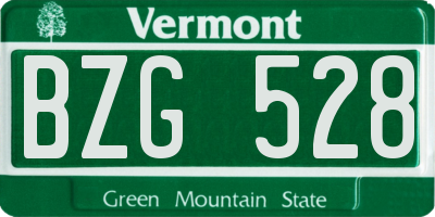 VT license plate BZG528