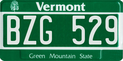 VT license plate BZG529