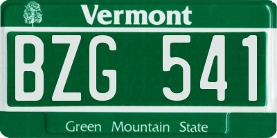 VT license plate BZG541