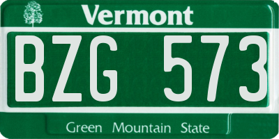 VT license plate BZG573