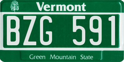 VT license plate BZG591